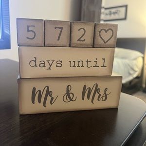 Wedding countdown decor!